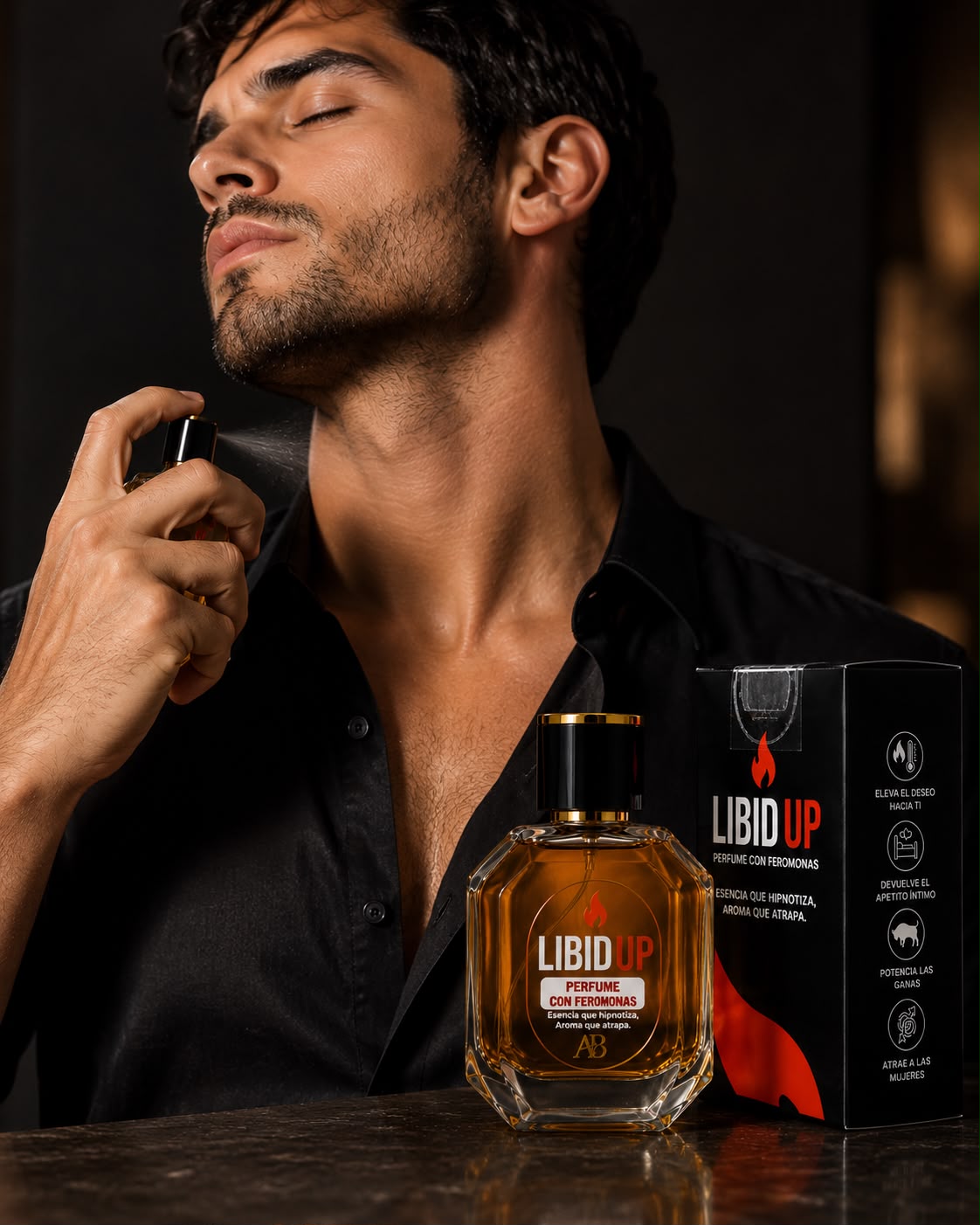 PERFUME VIRAL CON FEROMONAS LIBIDUP HOMBRE (50ML ÚNICO)