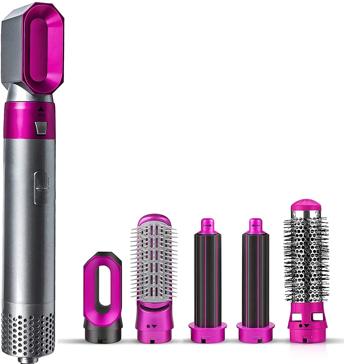 Cepillo 5 en 1 Profesional – Seca, Riza, Alisa y Da Volumen en Minutos