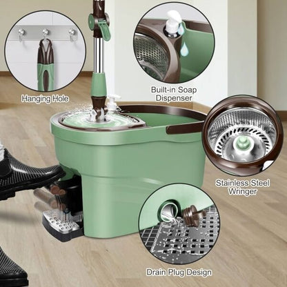 TRAPEADOR GIRATORIO PLASTICO CON BASE DE ALUMINIO