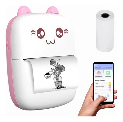 MINI IMPRESORA PORTARIL ROSADA (50 UND X CAJA)