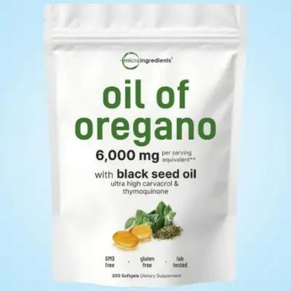 OREGANO OIL + BLACK SEED OIL 6000 mg