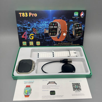 Smartwatch T83 Pro 4G con Chip – Llamadas, Internet y Cámara | Caja x 150 Unidades