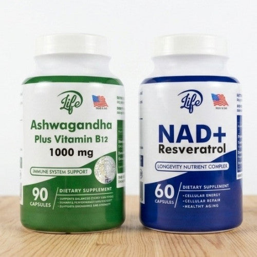 Combo Juventud Celular & Vitalidad (ashwagandha + Nad resveratrol)
